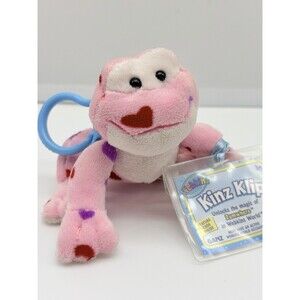Webkinz Kinz Klip Love Frog Plush Pink Red Backpack Clip With Sealed Code GANZ